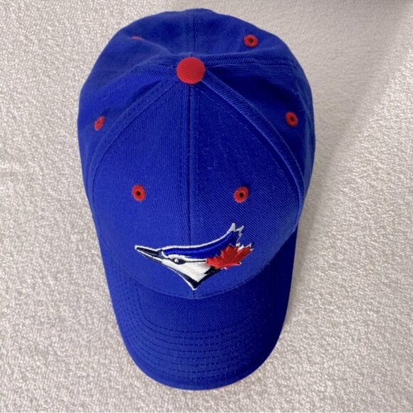 Fan Favorite Blue Red White Blue Jays Baseball Ball Cap - Picture 4 of 13